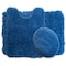 Hastings Home Hastings Home 3 Piece Super Plush Non-Slip Bath Mat Rug Set - Navy 249436YKA - alternate 2